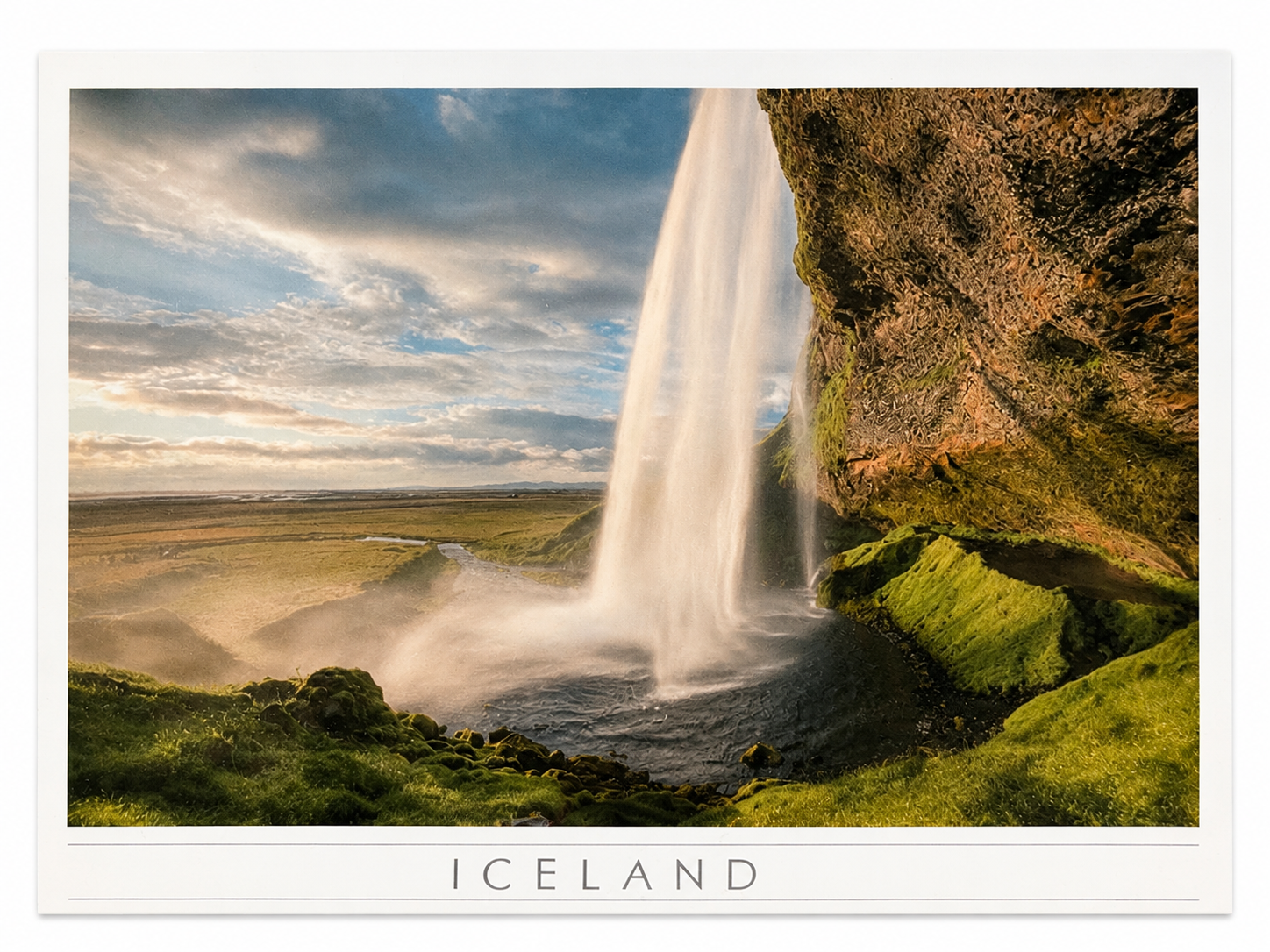 Seljalandsfoss Waterfall Postcard – South Iceland Cascade